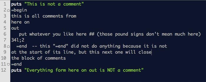 Multi-line comments