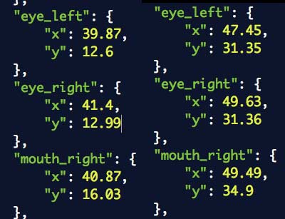 Face.com API coordinates