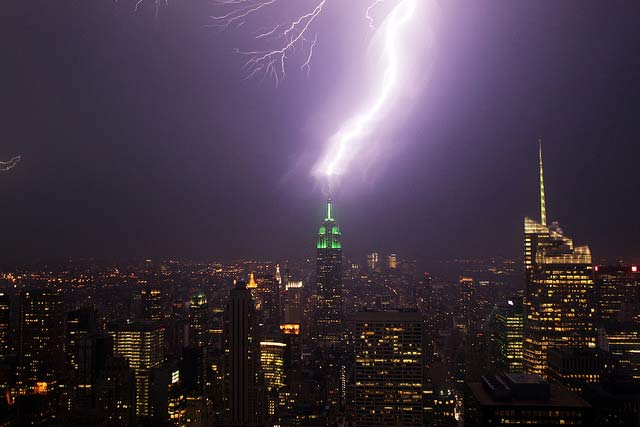 Lightning hits the ESB