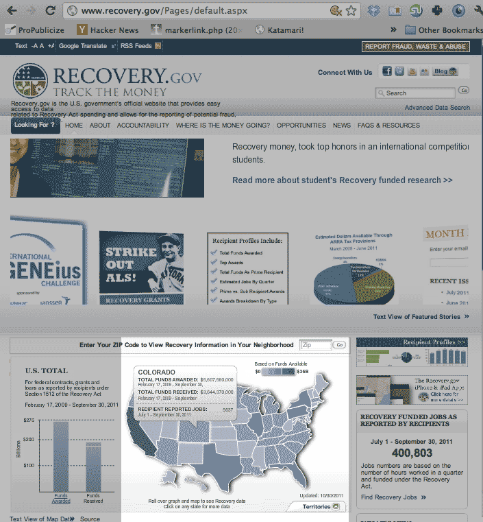 Recovery.gov data